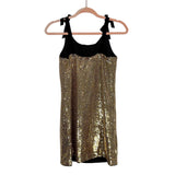 J Crew Crewcuts Gold Sequin Bow Strap Dress - Size 14 Girls