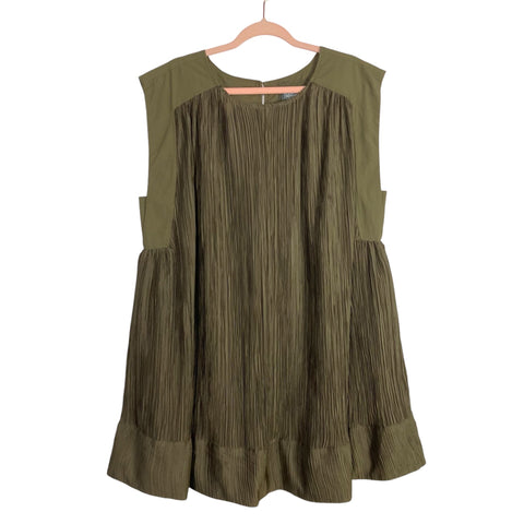 By Anthropologie Olive Cap Sleeve Mini Dress- Size 2X (sold out online)