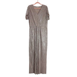Porridge Clothing Gold Metallic Wide Leg Jumpsuit- Size XL