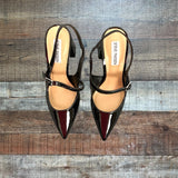 Steve Madden Black Patent Leather Slingback Heels- Size 7.5
