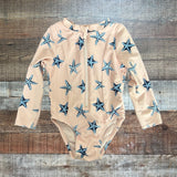 Old Navy Pink Starfish Zip Swimsuit- Size 18-24M