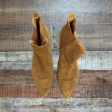 Marc Fisher Camel Suede Leather Booties- Size 8.5 (see notes)