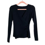 No Brand Black Ribbed Sweater Top- Size S