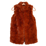 Rachel Zoe Brick Faux Fur Vest NWT - Size S