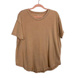 Aerie Tan Slightly Distressed Tee- Size S