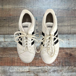 Adidas White and Black Leather Sneakers- Size 9.5 (see notes)