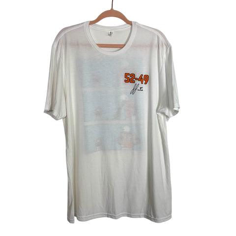 All Made White 52-49 JJ Crawford T-Shirt - Size ~L (No Size Tag, Fits Like A Large)
