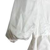 Hunter Bell White Puff Sleeve Peplum Top - Size 2 (See Notes)