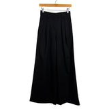 Luel Studio Black Outer Wool Pleated Wide Leg Pants- Size 0