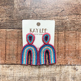 Kaylee New York The Dogwood Beaded Rainbow Earrings (New in Bag)