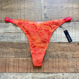 Lounge Red/Orange Sheer Lace Luxe Balcony Thong NWT- Size XL