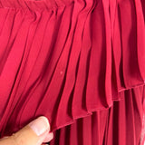 Ali & Jay Los Angeles Wine Pleated Dress- Size S (see notes)