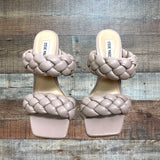 Steve Madden Taupe Braided Double Strap Kenley Heels- Size 7.5 (see notes)