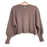 Avalebeti Mauve Cropped Sweater NWT- Size S