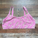Offline by Aerie Pink Floral Sports Bra- Size L