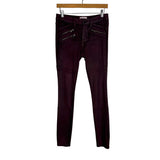 Wiliam Rast Founded by Justin Timberlake & Trace Ayala Wine Suede Zipper Pocket Leggings- Size 26 (Inseam 30”)