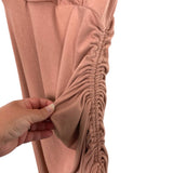 Gibson Look Dusty Rose Surplice with Shoulder Pads and Side Cinched Tie Dress- Size S (sold out online)