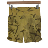 Gymshark Mustard Cinched Sides Biker Shorts- Size M