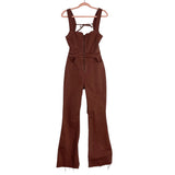 Free People CRVY 2nd Ave Open Back with Raw Hem Jumpsuit- Size 4 (sold out online)