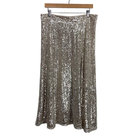 H&M Champagne Sequins Skirt NWT- Size 14 (see notes)