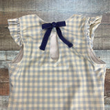Minnow Blue Gingham with Back Ribbon Bow Ruffle Swimsuit- Size 7/8Y (see notes, we have matching swimsuit)