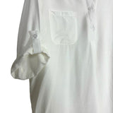 SMX White Collared Roll Tab Sleeve Shirt Dress NWT- Size S