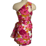 Hello Molly Pink Floral Sheer Front Sash Tie Dress- Size 6