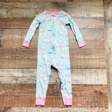 The Beaufort Bonnet Company Light Blue Beach Town Zip Up Pajamas- Size 3T