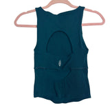 Free People Movement Green Tank with Cutout Back- Size XS/S