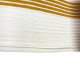 Nagnata Cream/Yellow/Mustard Striped Ribbed Mock Neck Crop Top- Size XS (see notes)