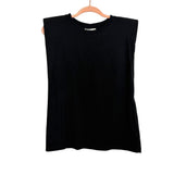 ZARA Black Shoulder Padded Tank Top NWT- Size M
