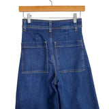 Zara Dark Denim Wide Leg Jeans - Size 2 (Inseam 27")