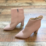 Marc Fisher Blush Pink Leather Pointed Toe Ankle Booties- Size 8.5 (see notes)