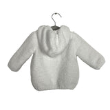 Angel Dear White Hooded Jacket - Size 0-6M