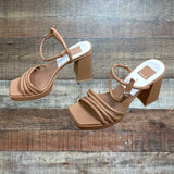 Dolce Vita Brown Ankle Strap Block Heel Avery Sandals- Size 7.5 (Like New Condition)
