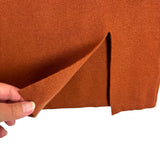 Kate Kasin Burnt Orange/Gold Button Pencil Skirt - Size L