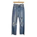 Zara Distressed Light Wash Jeans  - Size USA 4 (Inseam 29" - See Notes)