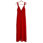 Lovers + Friends Red Ruffle Strap Button Front Jumpsuit NWT- Size S (sold out online)