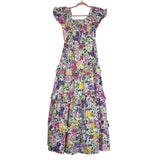 ASTR The Label Floral Tiered Dress with Slit- Size L
