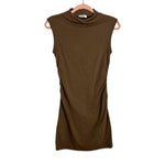 The Workshop Brown Fitted Dress - Size M