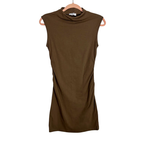 The Workshop Brown Fitted Dress - Size M