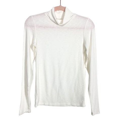 Aerie Ivory Ribbed Real Soft Turtleneck Top- Size S (see notes)