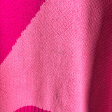 Beach Riot Light Pink/Pink Color Block Heart Sweater- Size XL (see notes)