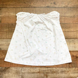 Sun House Children's White Butterflies/Flowers/Bows Ruffle Neck Dress- Size 4