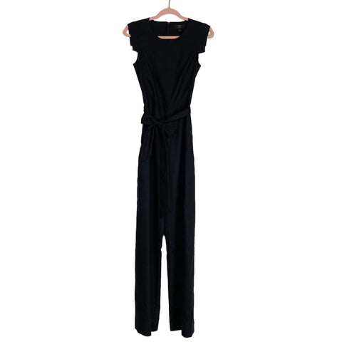 J Crew 365 Black Sleeveless Belted Wide Leg Jumpsuit NWT- Size 2 (sold out online)