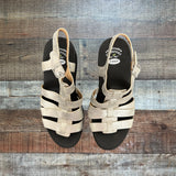 Dr. Scholls Sustainable Comfort for All Metallic Silver Platform Sandals- Size 6