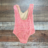 Baby Gap Pink Gingham Ruffle Swimsuit- Size 3T (see notes)