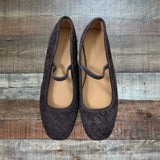 Madewell Brown Suede Leather Ballet Flats- Size 9