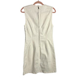 Abercrombie & Fitch White Denim Sleeveless Dress- Size S Tall