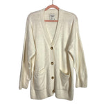 Abercrombie & Fitch Cream Button Front Cardigan Sweater-Size XL